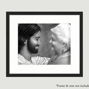 Come Unto Christ Custom Drawing in Memory of Loved One image 4