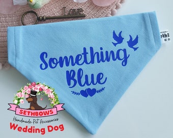 Something Blue Dog Bandana, Wedding Tradition, Garter, Maid of Honour, Wedding Gift, Unique Wedding, Wedding plan, Wedding Invite, Bride