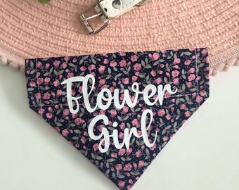 Ditsy Floral Flower Girl Dog Bandana – Wedding Attire Outfit