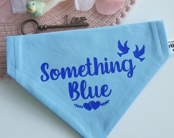 Something Blue Dog Bandana – Wedding Pet Accessory, Cotton Slip-On