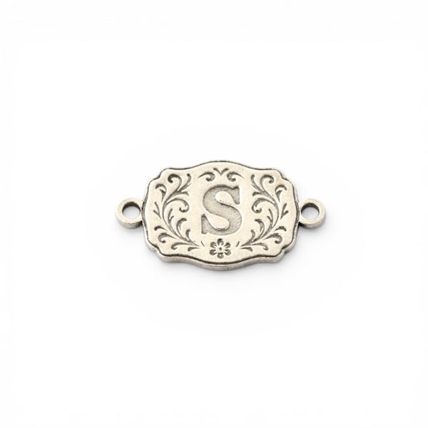 Sterling Silber Gürtelschnalle mit Blumenmuster - Western Name Schmuck Link für individuelle Designs