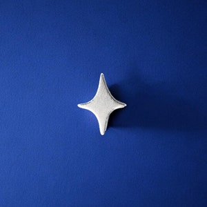 Sterling Silver Tiny 4 Point Star Charm • Solderable Jewelry Embellishment • Celestial Accent Component • Sterling Silver Findings