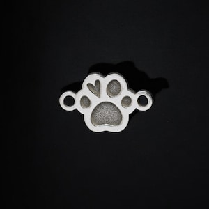 Paw Heart Animal Connector Charm for Jewelry Making -Pet Jewelry, Permanent Jewelry Supplies and Components, Bracelet, Anklet, Necklace