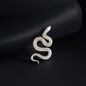 Sterling Silver Snake Accent Charm • Solderable Jewelry Embellishment • Serpent Accent Component • Sterling Silver Findings
