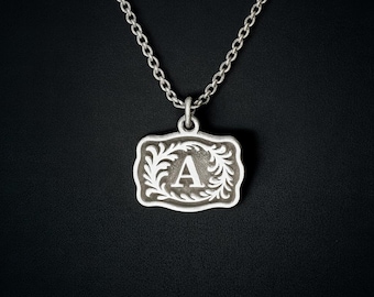 Sterling Silver Western Belt Buckle Initial Charm • Personalized Letter Jewelry Supplies • Cowboy Pendant Accent • Sterling Silver Findings
