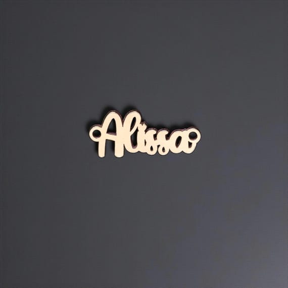Love Font Custom Script Name or Word Charm – Sterling Silver, Gold Filled, Rose – Personalized Connector for Necklaces & Bracelets