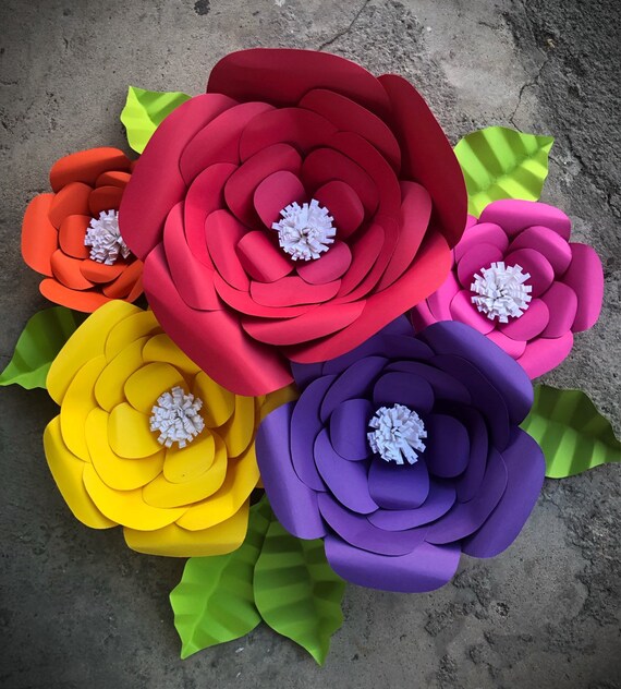 Flores de papel // Flores de papel fiesta // Flor de papel de - Etsy México