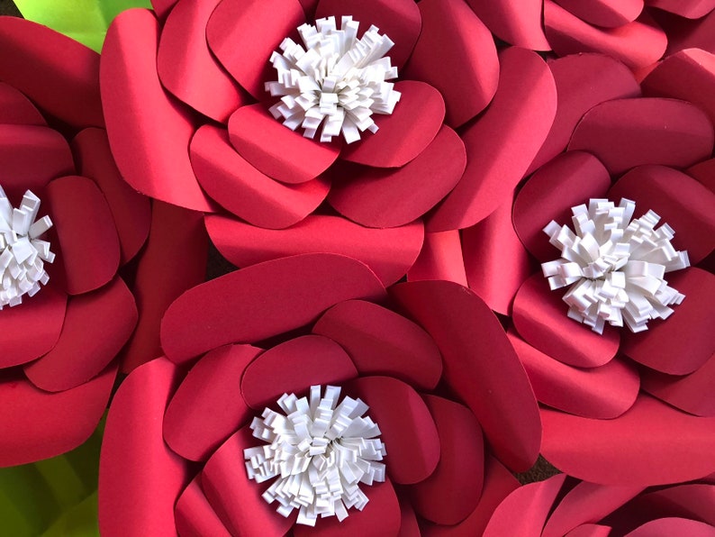 Paper Flowers Wall Paper Flowers Backdrop Paper Flowers Etsy