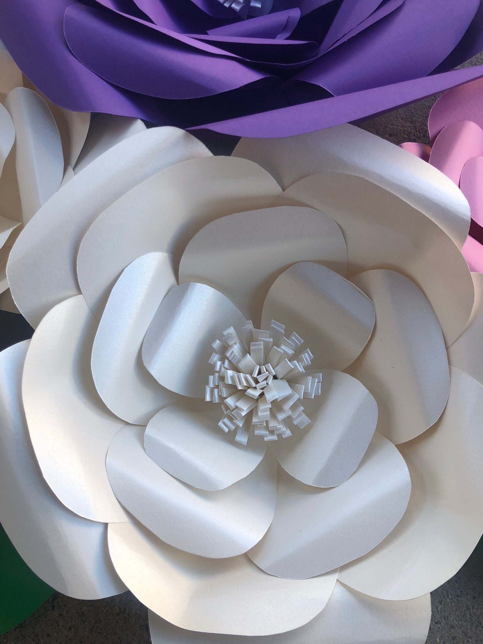 Paper Flower Set Birthday Paper Flower Paper Flower Etsy