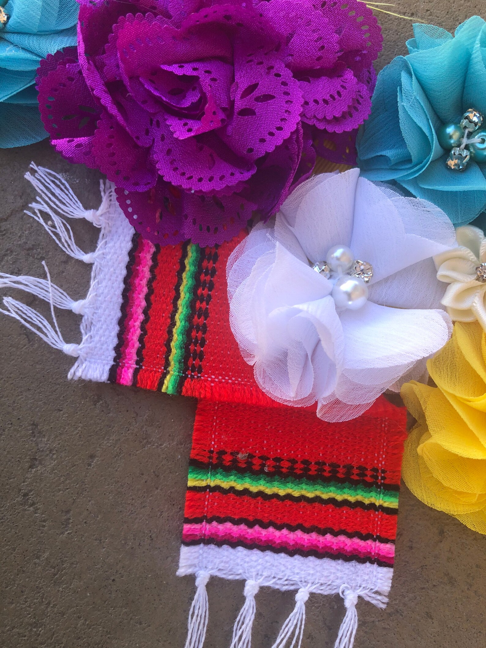 Fiesta Flower Belt Baby Shower Corsage Fiesta Flower Belt Etsy