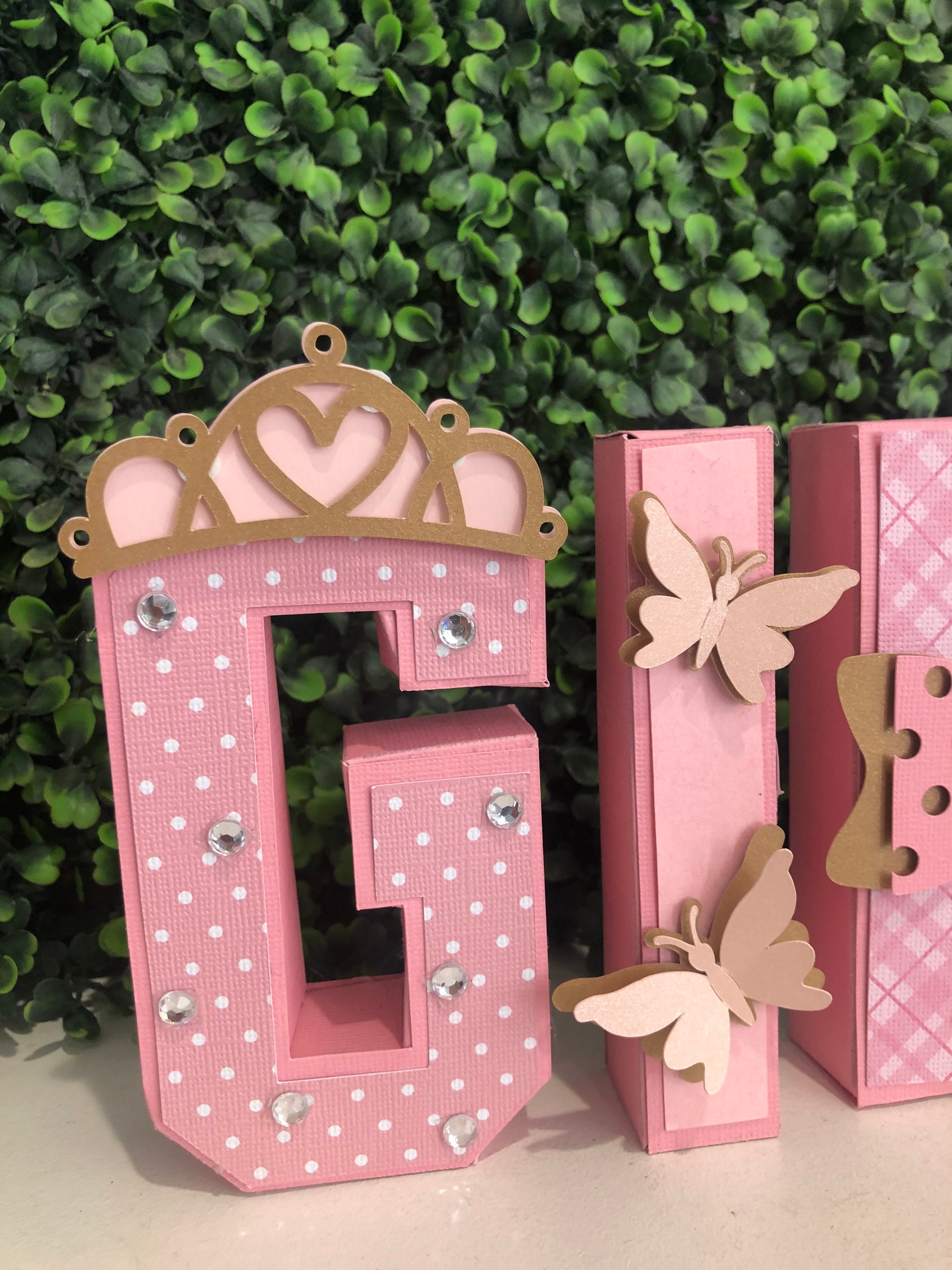 3D Decoration Letters 3D Baby Shower Letters 3D Its a Girl Etsy