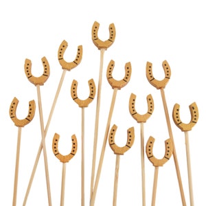 Decorative Bamboo Lucky Horseshoe Picks