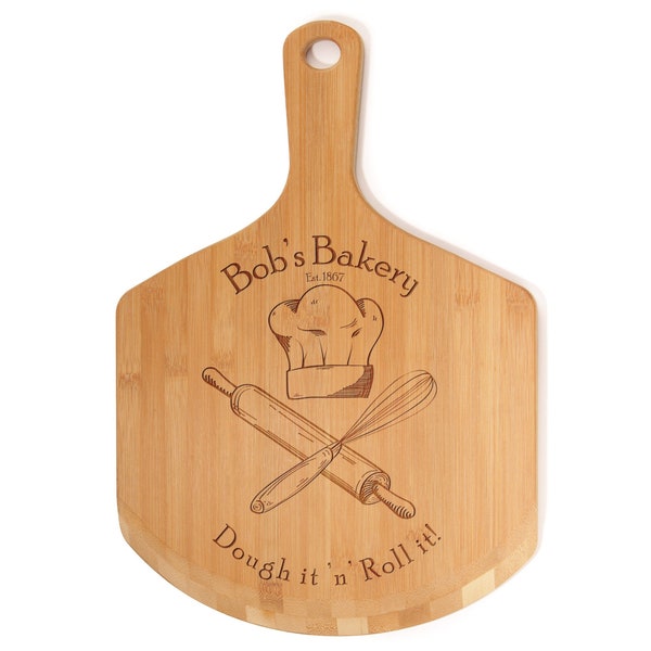 Personalized Custom Engraved Bamboo Oven/Pizza Peel - Bakery