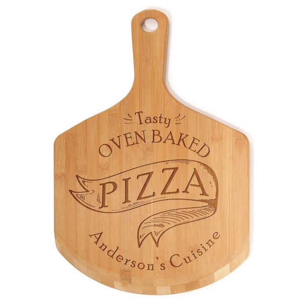 Personalized Custom Engraved Bamboo Oven/Pizza Peel - Oven Baked