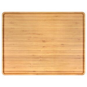 Organic Bamboo Wood Tea Serving Tray 17x13x0.75 Rounded