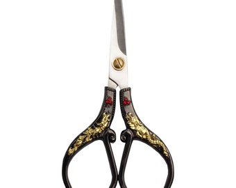 JubileeYarn Gold Dragon Motif Embroidery Craft Scissors