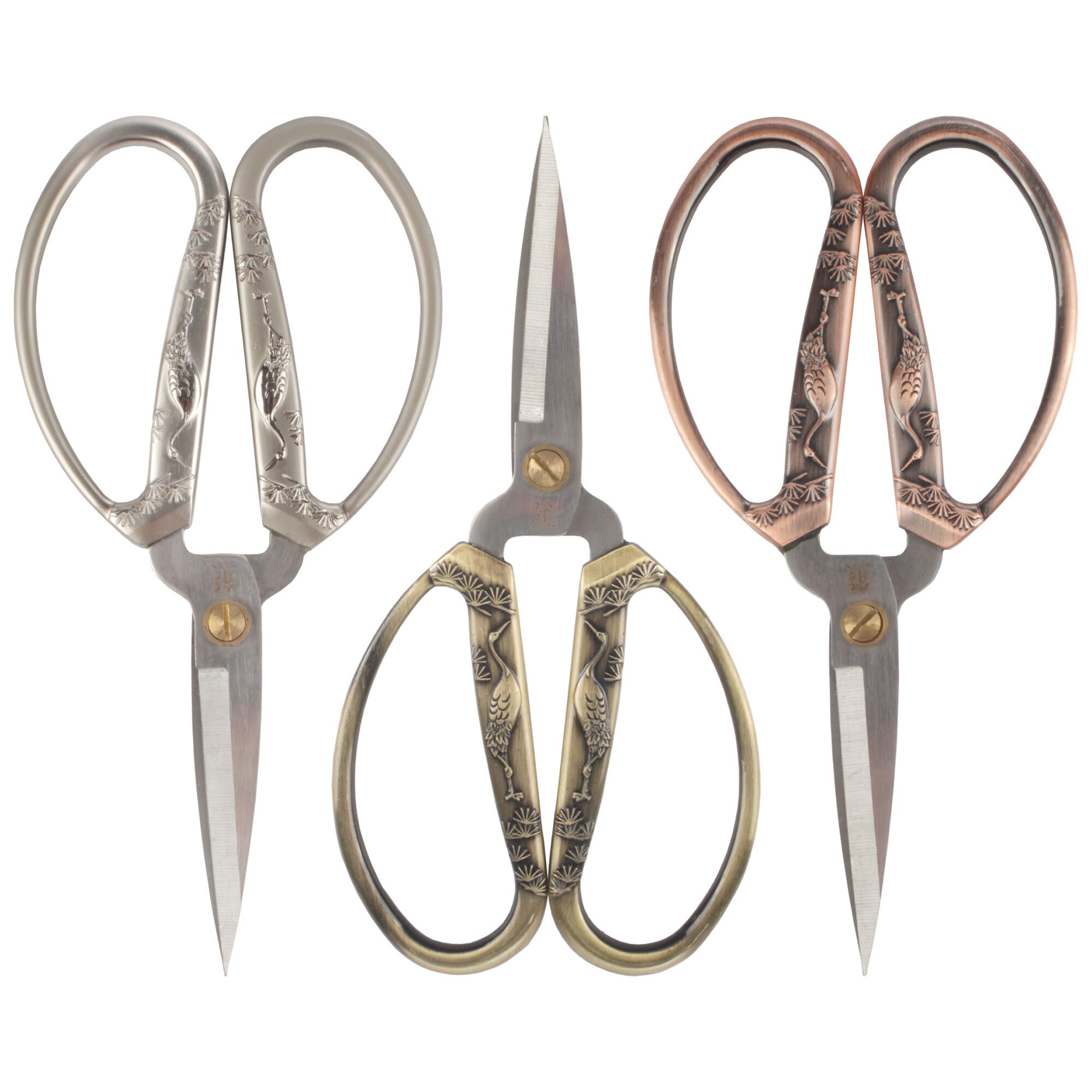 Embroidery Scissors with Decorative Scrollwork Motif Handles