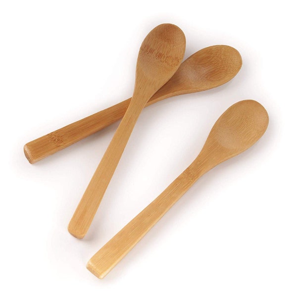 Bamboo Wooden Dinner Flatware Utensils - 6.25" Teaspoon