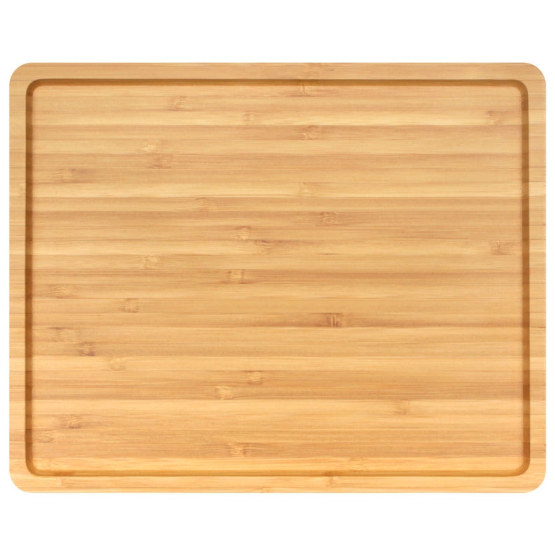 Organic Bamboo Wood Tea Serving Tray 11x8.9x0.6 Rounded