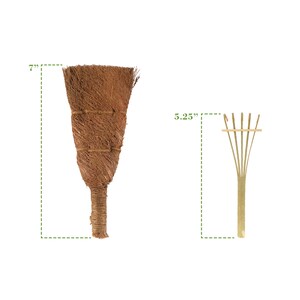 Bonsai 5pc Basic Care Set Root Rake, Shear, Root Pick, Bamboo brush, and Moss brush image 5