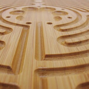 Bamboo Wood Finger Labyrinth Prayer Maze 12.5 Diameter Chartres Style 7 ...