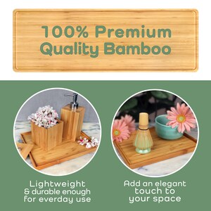 Organic Bamboo Wood Tea Serving Tray image 9