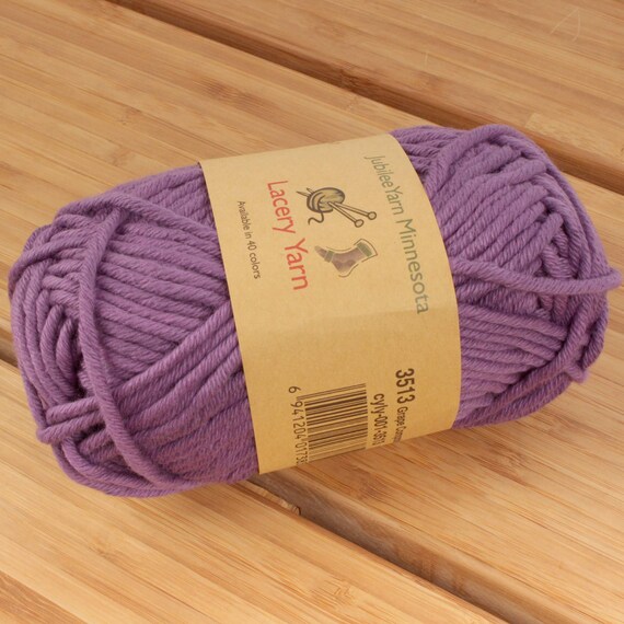 100g 100% Cotton JubileeYarn Bulky Weight Lacery Yarn Ultra Violet 2 Skeins Color 3838 100g 100% Cotton JubileeYarn Bulky Weight Lacery Yarn Ultra Violet 2 Skeins Color 3838