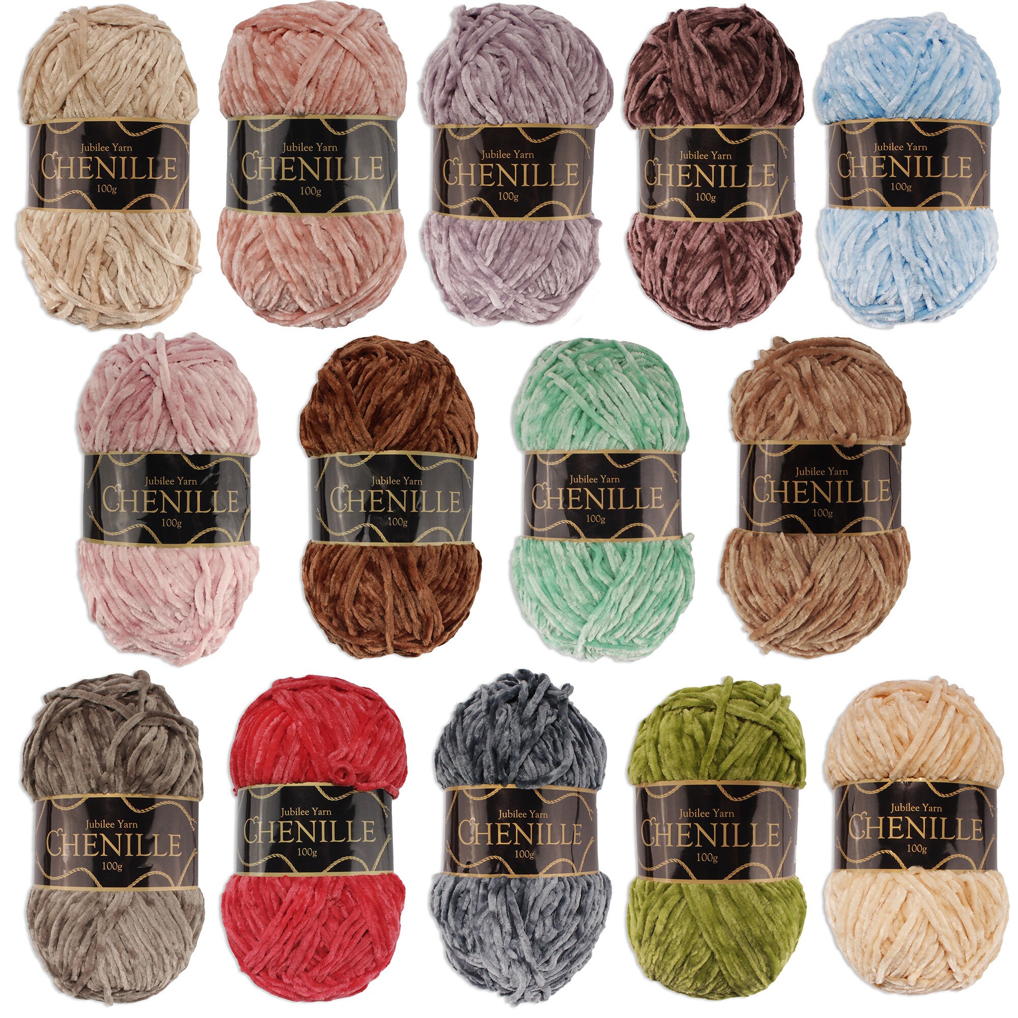 JubileeYarn Chenille Yarn Worsted Weight Yarn 100g/skein Etsy