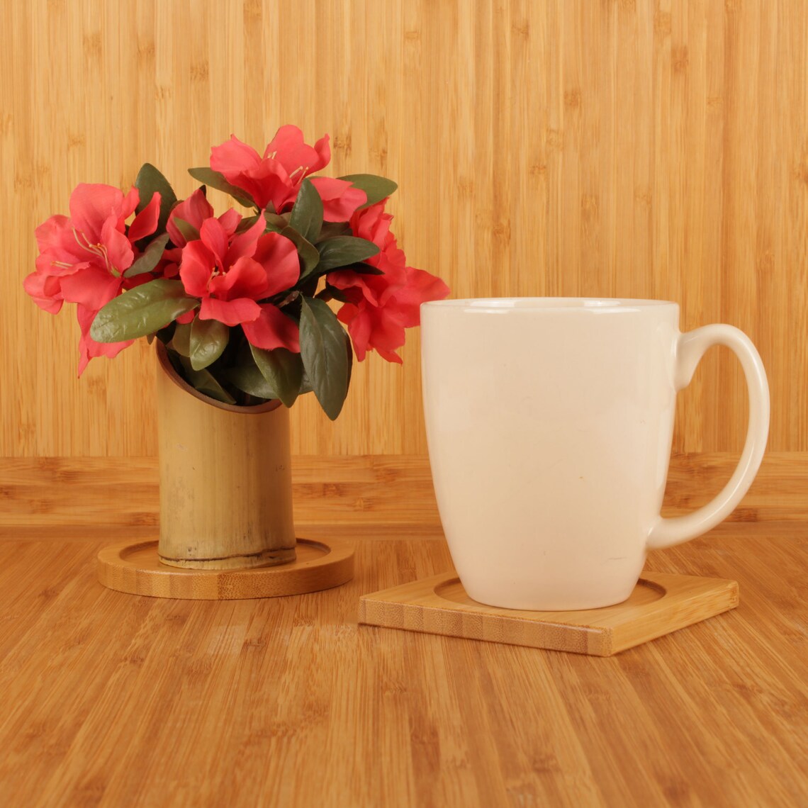 Blank Bamboo Coasters Ready for Engraving Round/square Etsy