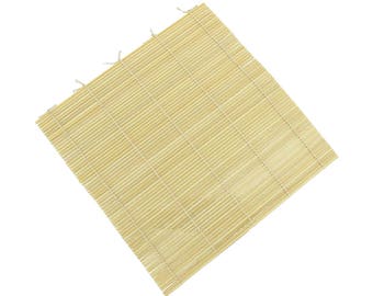 Natural Bamboo Sushi Rolling Mats 9.5" x 9.5", 6 or 8 Pieces