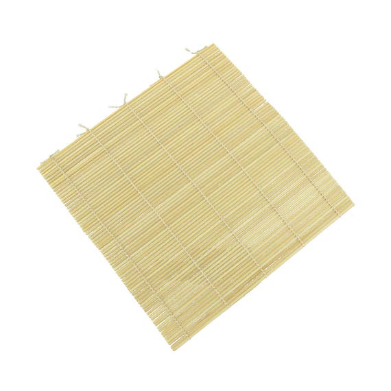 Natural Bamboo Sushi Rolling Mats 9 5 X 9 5 Etsy