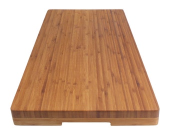 Bamboo Range Burner Cover Cutting Board - Raised Design - 24.7"x12"x 1.5"
