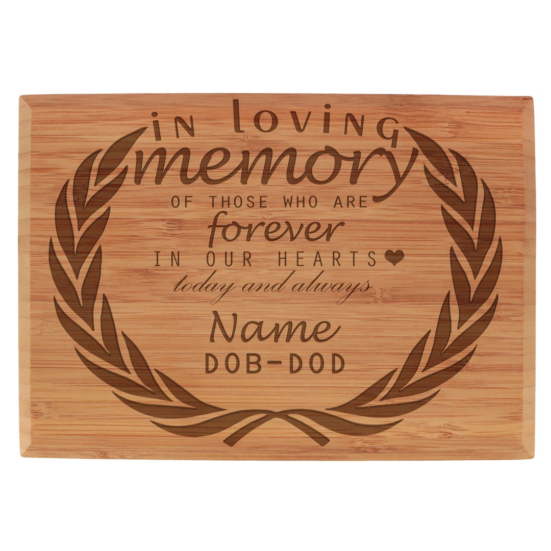 Custom Laser Engraved Memorial Plaque Custom Name Date Etsy