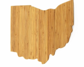 Ohio Cut Out Bamboo Cutting Board - 11.75" x 12" x .75" - 1 Piece