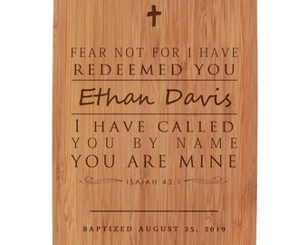 Custom Laser Engraved Baptism Plaque - Custom Name + Date