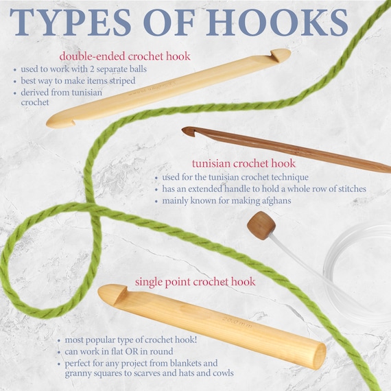 Which Are The Different Hooks You Can Use For Tunisian Crochet (Spanish) 