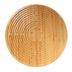 Bamboo Wood Finger Labyrinth Prayer Maze 12.5 Diameter Chartres Style 7 ...