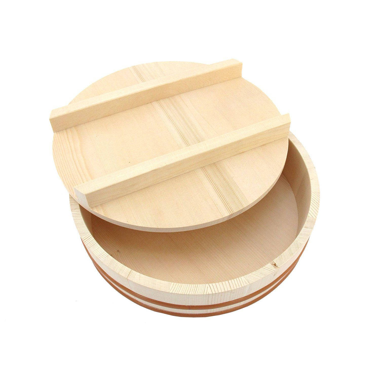 1 Piece Wooden Sushi Oke Rice Mixing Tub 1 Piece Wooden Sushi Oke Rice Mixing Tub
