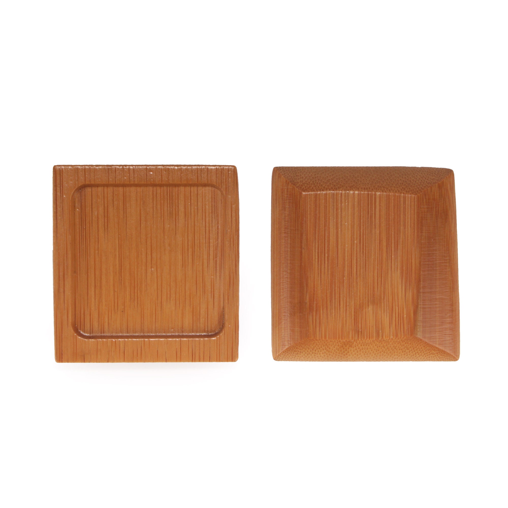 Small Solid Bamboo Dishes 2.4 X 2.4 Deep Etsy