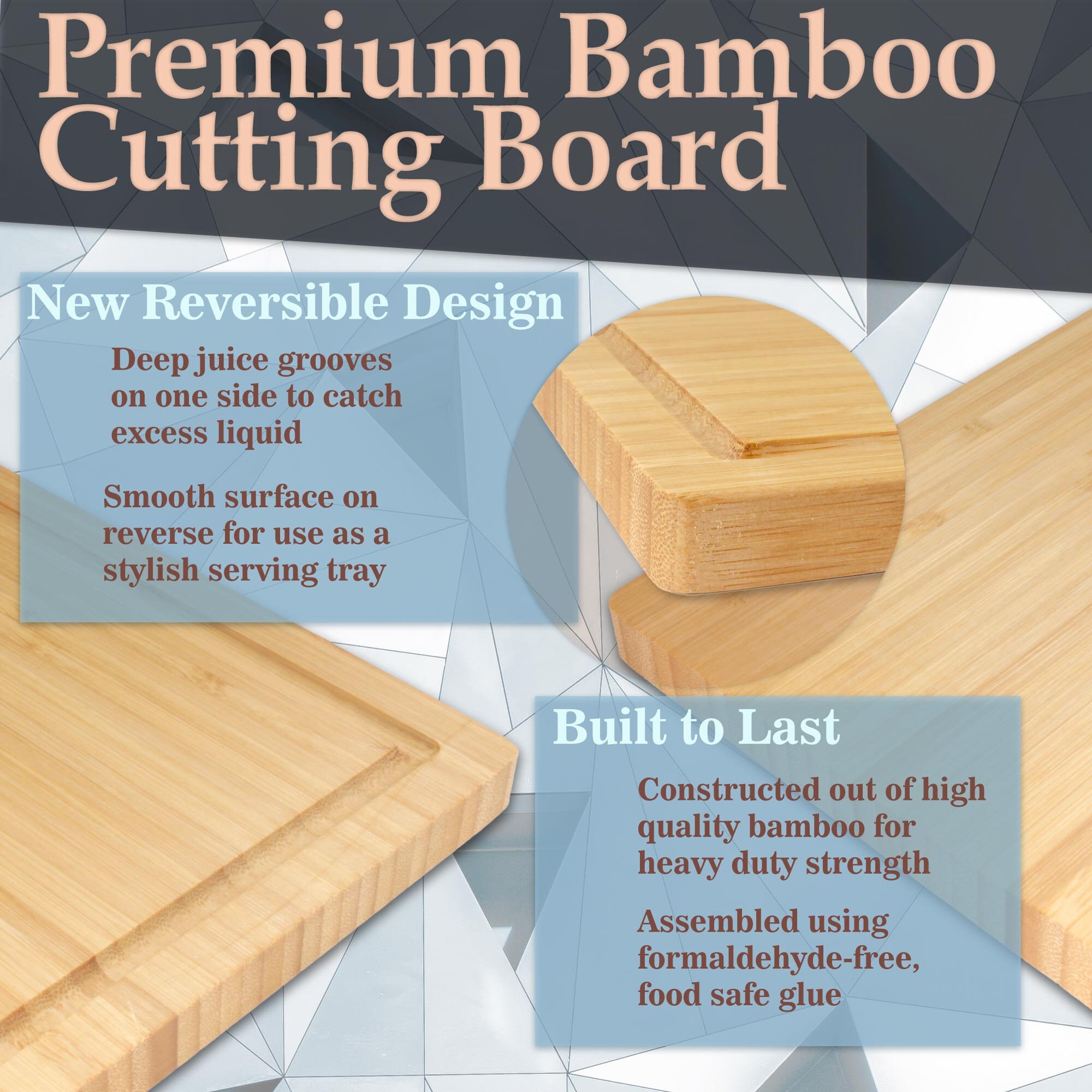 BambooMN Extra Large Bamboo Cutting Boards