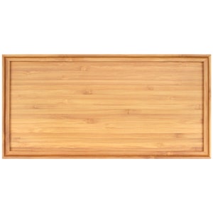 Organic Bamboo Wood Tea Serving Tray 11x5.5x0.6 Sq Edges