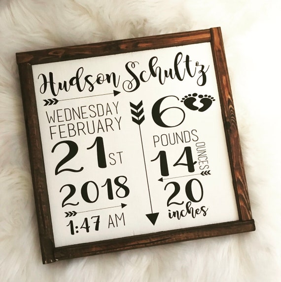 Custom Baby Birth Sign