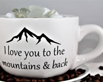 Cute Couple-I Love You To The Mountains & Back-Coffee Mug