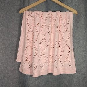 Diamonds Baby Blanket Knitting Pattern - PDF