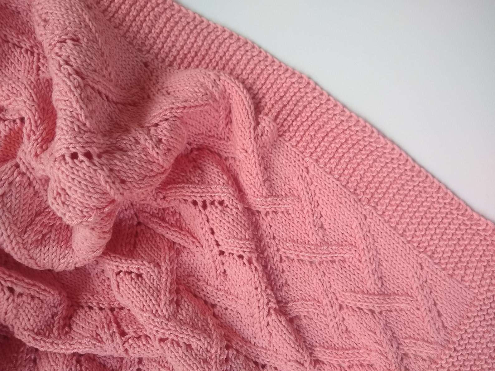 PDF Pattern for Hand Knit Baby Blanket Knitting Pattern Etsy