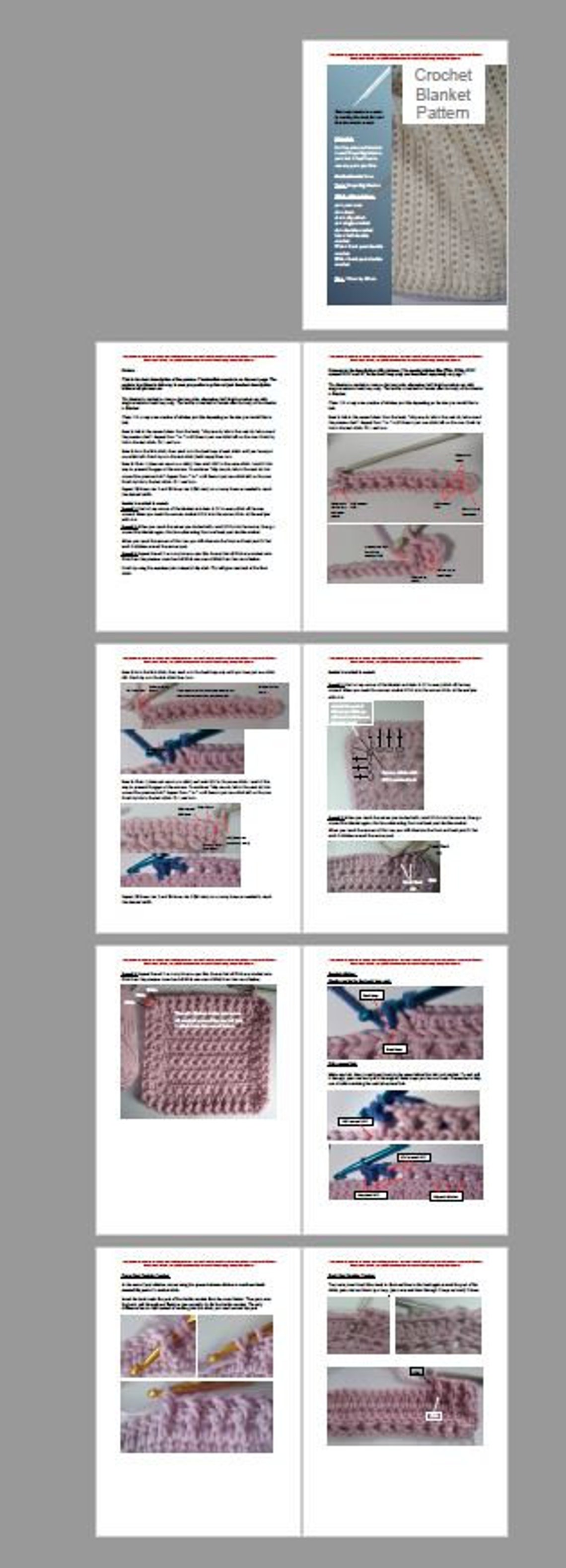 Cellular Crochet Baby Blanket Pattern PDF Pattern Instant Download US