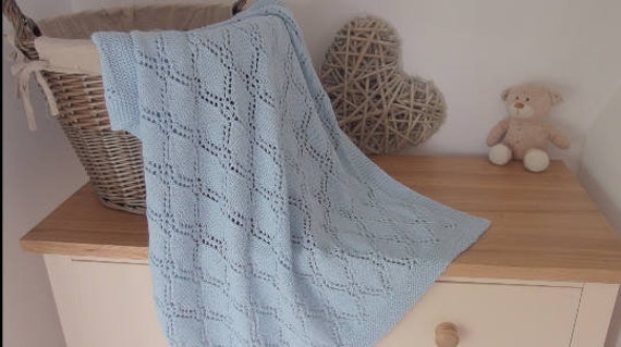 etsy knitted baby blankets