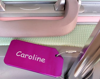 Custom Luggage Tag, Engraved Aluminum Name Tag, Personalized Metal Luggage Tag, Logos, Address Tags For Backpacks, Wedding, Trip, Travel