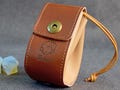 Custom Leather Dice Bag, Dungeons and Dragons Dice Bag, Dice Storage Pouch, Dice Rocks, Medieval Rope Drawstring Pocket, DND, Coin Purse