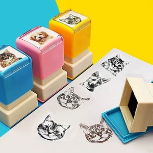 Timbro personalizzato con ritratto di animale domestico, timbro personalizzato con ritratto di cane, uccello, pappagallo, coniglio, ritratto di animale domestico personalizzato, timbro personalizzato con animali, timbro con inchiostro per animali domestici, idea regalo